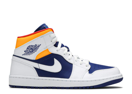 Air Jordan 1 Mid ¡®White Deep Royal Blue¡¯ Unfading Sneaker
