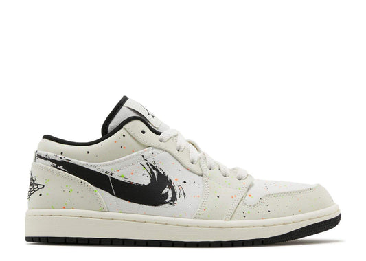 Air Jordan 1 Low ¡®Brushstroke Swoosh ¨C Paint Splatter¡¯ Everlasting Sneaker