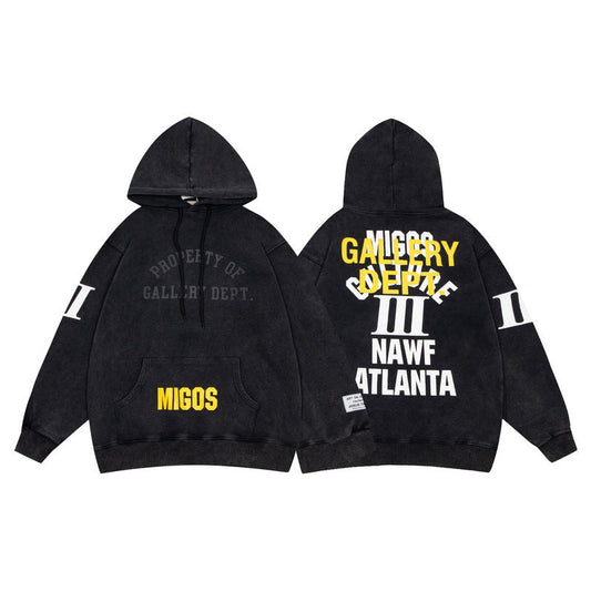 Gallery Dept Hoodie Loose Casual Distressed Hoodie