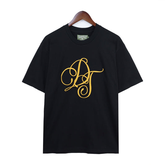 Denim Tears T-shirts Kapok Logo Badge Embroidered Short Sleeve T-shirt