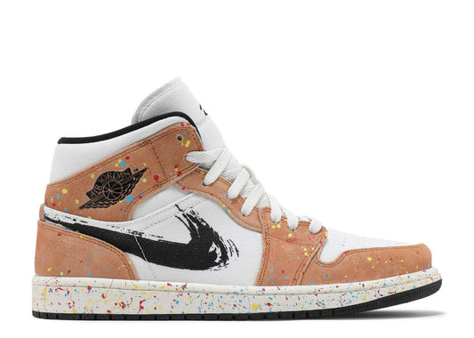 Air Jordan 1 Mid SE ¡®Brushstroke Paint Splatter¡¯ Revered Footwear